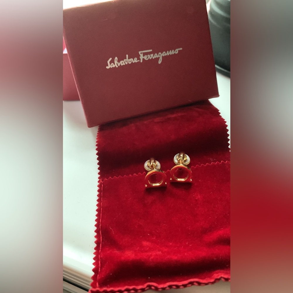 Salvatore Ferragamo - Gold Stud Earrings